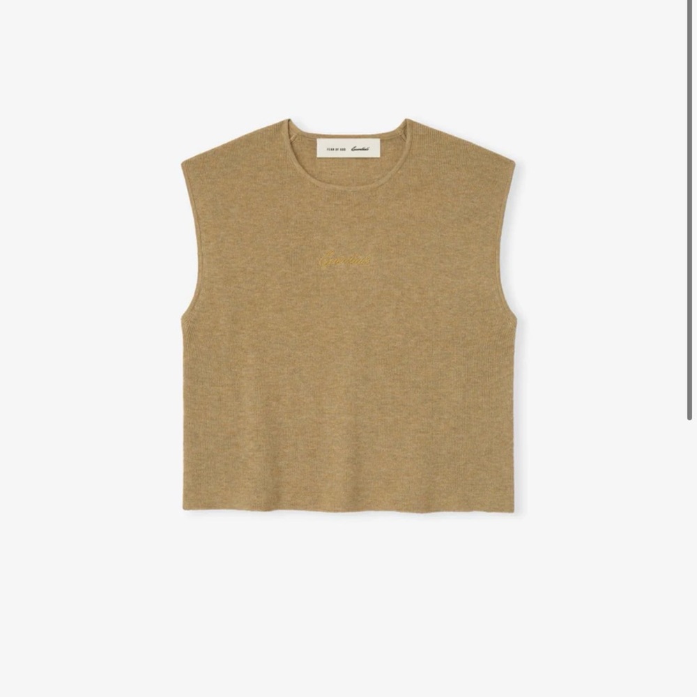 NWT ESSENTIALS
Womens Signature Rib Knit Cropped Top